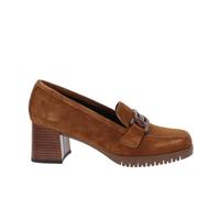 Valleverde Mocassini Donna V46101 in Camoscio Nocciola Modello Casual. Una Calzatura Comoda Adatta per Tutte Le Occasioni. Autunno Inverno. EU 37