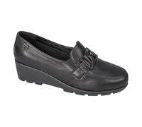 Valleverde Mocassini Donna VS10408 in Pelle Nero Modello Casual. Una Calzatura Comoda Adatta per Tutte Le Occasioni. Autunno Inverno. EU 38
