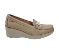 Valleverde Mocassino Beige in Pelle con Zeppa da Donna - 38