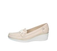 Valleverde Mocassino Beige in Pelle con Zeppa da Donna - 40