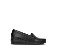 VALLEVERDE Mocassino donna nero in pelle 37