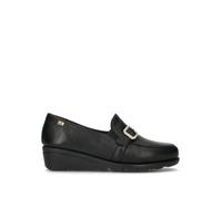 VALLEVERDE Mocassino donna nero in pelle 40