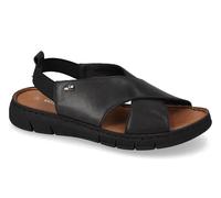 VALLEVERDE SANDALI CON ELASTICO DONNA ESTATE 16076 NE IN PELLE NERO