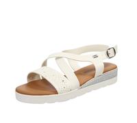 Valleverde Sandali Con Zeppa E Fibbia Bianco - Donna Scarpe Sandali Zeppa