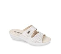 Valleverde Sandali Donna 25312B in Pelle Argento modello casual. Una calzatura comoda adatta per tutte le Occasioni. Primavera Estate. EU 37