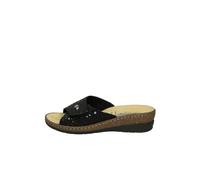 Valleverde Sandali Donna 25501 in Pelle Nero Modello Casual. Una Calzatura Comoda Adatta per Tutte Le Occasioni. Primavera Estate. EU 35