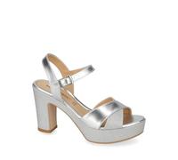 Valleverde Sandali Donna 32526 in Pelle Silver Scarpe Casual Comode, Leggere e Flessibili, Ideali per Primavera Estate. EU 39