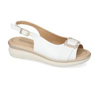 Valleverde Sandali Donna 32703 in Pelle Bianco Scarpe Casual Comode, Leggere e Flessibili, Ideali per Primavera Estate. EU 39