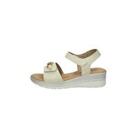 Valleverde Sandali Donna 55566-2026 in Pelle Avorio Scarpe Casual Comode, Leggere e Flessibili, Ideali per Primavera Estate. EU 37