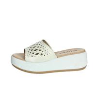 Valleverde Sandali Donna 55570 in Pelle Bianco Modello Casual. Una Calzatura Comoda Adatta per Tutte Le Occasioni. Primavera-Estate 2023. EU 38