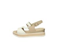 Valleverde Sandali Donna 55580-2026 in Pelle Argento Scarpe Casual Comode, Leggere e Flessibili, Ideali per Primavera Estate. EU 38