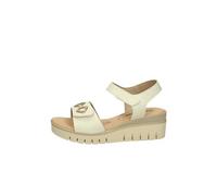 Valleverde Sandali Donna 55590 Pelle Beige o Jeans Modello DEMA Calzature Casual