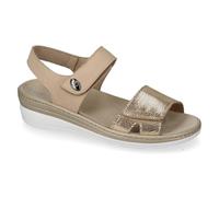 Valleverde Sandali Donna 56102 in Pelle Platino Scarpe Casual Comode, Leggere e Flessibili, Ideali per Primavera Estate. EU 38
