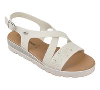 Valleverde Sandalo Donna 24200 in Pelle Bianco Una Calzatura Adatta per Tutte Le Occasioni. Primavera-Estate 2022 EU 38