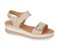 Valleverde Sandali Donna VGL200AF in Pelle Beige o Bianco Scarpe Casual Comode, Leggere e Flessibili, Ideali per Primavera Estate