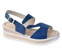 VALLEVERDE SANDALI IN PELLE DONNA ESTATE 32110 N CON ZEPPA NAVY