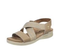 Valleverde Sandali In Tessuto Con Zeppetta Beige - Donna Scarpe Sandali Zeppa