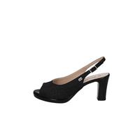 Valleverde Sandali 28345 Eleganti con tacco alto in tessuto brill Nero 37