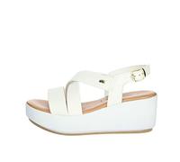 Valleverde Sandalo Donna 24400 in Pelle Bianco Una Calzatura Adatta per Tutte Le Occasioni. Primavera-Estate 2022 EU 39