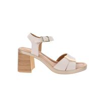 Valleverde Sandalo Donna 32450 in Pelle Avorio modello casual. Una calzatura comoda adatta per tutte le Occasioni. Primavera Estate. EU 36
