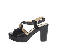 Valleverde Sandalo Donna 32521 in Pelle Black Una Calzatura Adatta per Tutte Le Occasioni. Primavera-Estate 2021 2021. EU 36