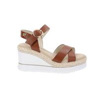 Valleverde Sandalo Donna 36720 in Pelle Cuoio modello casual. Una calzatura comoda adatta per tutte le Occasioni. Primavera Estate. EU 38