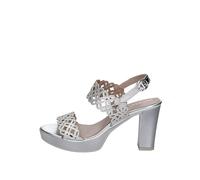 Valleverde Sandalo Donna 45380 in Pelle Silver Una Calzatura Adatta per Tutte Le Occasioni. Primavera-Estate 2022 EU 35