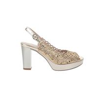 Valleverde Sandalo Donna 45381 in Pelle Gold Una Calzatura Adatta per Tutte Le Occasioni. Primavera-Estate 2022 EU 39