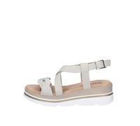 Valleverde Sandalo Donna 55531 in Pelle Argento Una Calzatura Adatta per Tutte Le Occasioni. Primavera-Estate 2022 EU 37