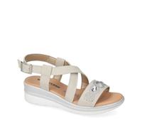 Valleverde Sandalo Donna 55561 in Pelle Silver o Blu modello casual. Una calzatura comoda adatta per tutte le Occasioni. Primavera Estate