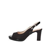 Valleverde Sandalo Donna Sintetico 28340 Nero Una Calzatura Comoda Adatta per Tutte Le Occasioni. Primavera Estate 2020. EU 36