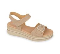 Valleverde Sandalo Donna VG2198 in Pelle Sabbia modello casual. Una calzatura comoda adatta per tutte le Occasioni. Primavera Estate. EU 36