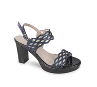 Valleverde Sandalo Elegante Donna 45384 in Pelle Bluette Modello Casual. Una Calzatura Comoda Adatta per Tutte Le Occasioni. Primavera Estate. EU 35