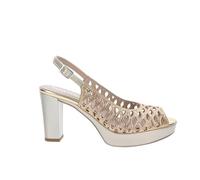 Valleverde Sandalo elegante Donna 45385 in Pelle Gold modello casual. Una calzatura comoda adatta per tutte le Occasioni. Primavera Estate. EU 37
