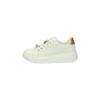 Valleverde Scarpa Moda Comoda per Il Benessere dei Piedi Bianco Bianco Oro