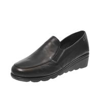 Valleverde Scarpe Comfort In Pelle Con Zeppetta Nero - Donna Scarpe