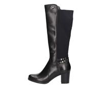 Valleverde Scarpe Donna Stivali Alti con tacci in Pelle Nera 46410-NERO