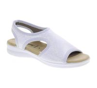 Valleverde Scarpe Sandali Donna Estate 25322A Tessuto Elasticizzato Bianco (41)