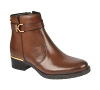 VALLEVERDE SCARPE STIVALETTI IN PELLE DONNA INVERNO 47533 TRONCHETTI CON ZIP MA
