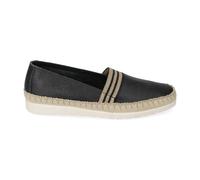 Valleverde Slip-on Donna in Pelle Nera con Profilo in Corda