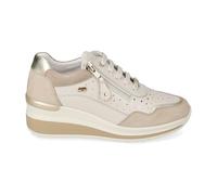 Valleverde Sneaker Donna in Pelle Panna e Suede Taupe 39 / Bianco