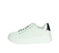 Valleverde Scarpa Moda Comoda per Il Benessere dei Piedi Bianco Bianco Silver