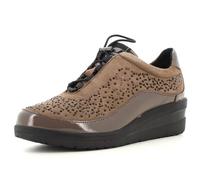 Valleverde Sneakers Donna 36206 in Pelle Modello Casual. Una Calzatura Comoda Adatta per Tutte Le Occasioni. Autunno-Inverno 2023. Tacco 4 cm (Beige, 38)