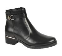 Valleverde, Stivaletto Donna in pelle (Nero, Taglia unica, Sistema Taglie Calzature EU, Adulto, Numero, Media, 37)