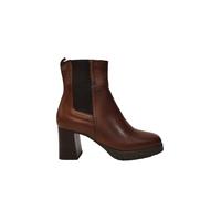 Valleverde Stivaletto marrone in pelle con plateau t.6-35