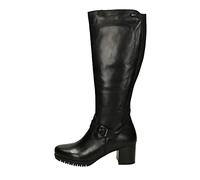 Valleverde Stivali Donna 49355 in Pelle Nero Modello Casual. Una Calzatura Comoda Adatta per Tutte Le Occasioni. Autunno-Inverno 2021-2022.EU 35