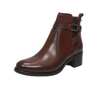 Valleverde Tronchetti In Pelle Con Ceniera Marrone - Donna Scarpe Stivaletti