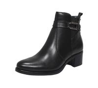 Valleverde Tronchetti In Pelle Con Ceniera Nero - Donna Scarpe Stivaletti