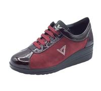 Valleverde VD204F Suede Bordeaux Sneakers Confort per Donna in Naplak e Nabuk con Lacci (Taglia 39)