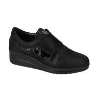 Valleverde VD210F Scarpe Comfort con Chiusura a Strappo, Casual, Marrone e Nero, Suola Ergonomica Antiscivolo, Soletta estraibile (Black, Sistema Taglie Calzature EU, Adulto, Donna, Numero, Media, 40)